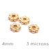 Heishi Rondelle Beads Beaded Flower Gold Plated 3 Microns 4mm (4)