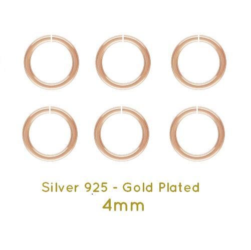 Ring Junction 925 Gold Plated 1 micron - 4x0.7mm (5)