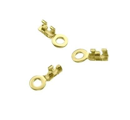 Buy Cord ends fold over For thin Chain and Cord 0.5-1mm -Silver 925 gold plated (4)