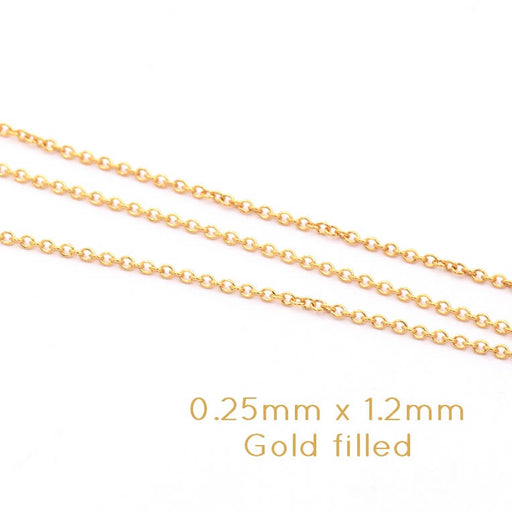 Chain Fine Mesh Rolo Gold Filled Gold Plated 1.2mm (20cm)