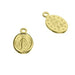 Oval pendant Virgin Miraculous Medal 925 silver gold plated 1 micron 8x6mm (1)