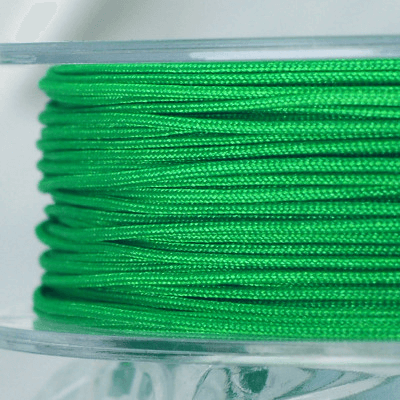 High Quality Nylon Braided Cord - 0.8mm Clover Green (sold per roll - 25m)