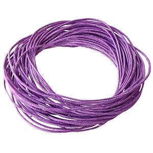 waxed cotton cord lilac 1mm, 5m (1)