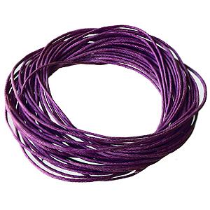 Buy Waxed cotton cord dark purple 1mm, 5m (1)