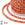 Beads Retail sales Braided cotton cord Red-Orange -gold thread - 2mm (spool 4m)