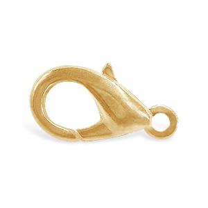 Lobster claw clasp metal gold plated 12mm (5)