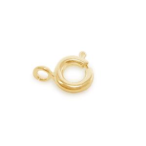 Bolt ring clasp metal gold plated 6mm (5)