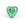 Beads wholesaler Murano Bead Heart Green and Silver 10mm (1)
