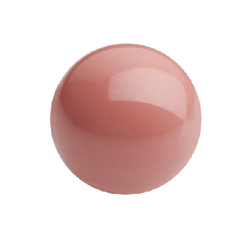 Round Beads Lacquered Preciosa Salmon Rose 6mm (20)