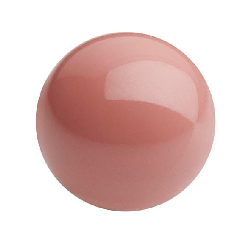 Round Beads Lacquered Preciosa Salmon Rose 8mm (20)