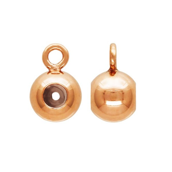 Sliding Bead Rose Gold Filled - 4mm - Hole 0.5mm (1)