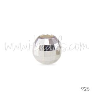 Sterling silver disco ball bead 4mm (4)