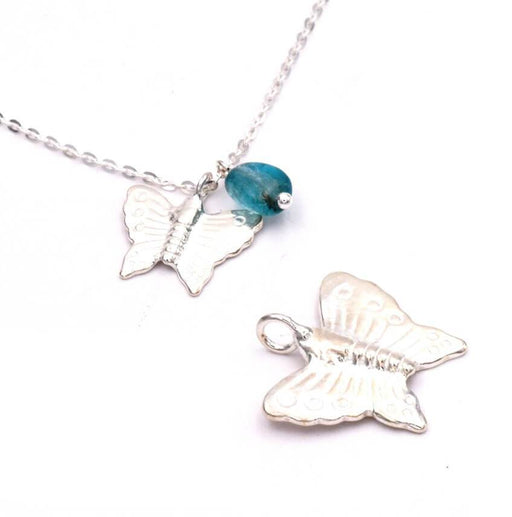 Charm pendant butterfly silver 925, 20mm (1)