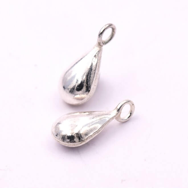 Pendant charm Teardrop Sterling Silver 9x5mm (1)