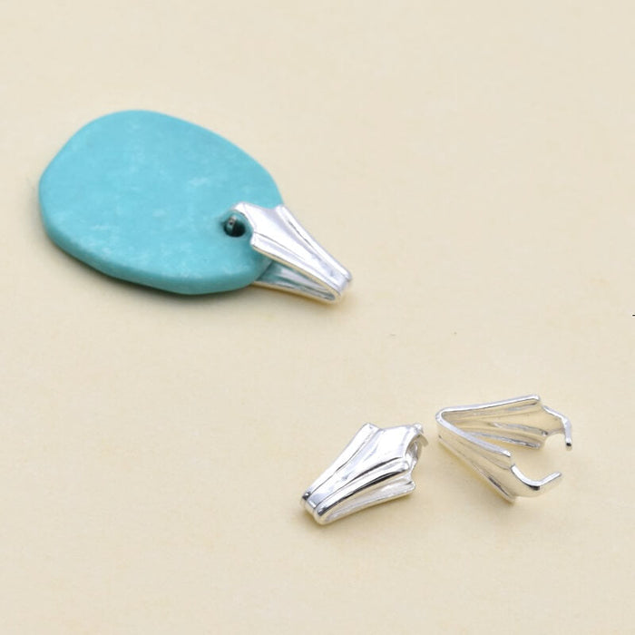 925 Silver Pendant Bails - 8x4mm (2)