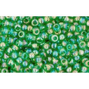 cc167b - Toho beads 11/0 transparent rainbow grass green (10g)