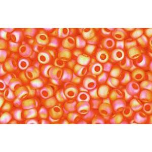 cc174bf - Toho beads 11/0 transparent rainbow frosted hyacinth orange (10g)