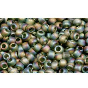 cc180f - Toho beads 11/0 trans-rainbow frosted olivine (10g)
