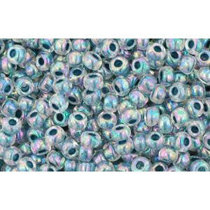 cc773 - Toho beads 11/0 rainbow crystal/montana blue (10g)