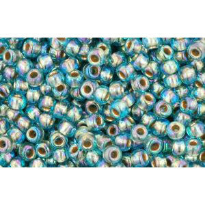 Buy cc995 - Toho beads 11/0 gold lined rainbow aqua (10g)