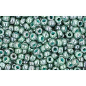 cc1207 - Toho beads 11/0 marbled opaque turquoise/blue (10g)