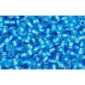 cc23b - Toho beads 11/0 silver lined dark aquamarine (10g)