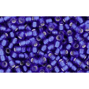 cc28f - Toho beads 11/0 silver lined frosted dark sapphire (10g)