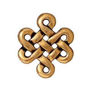 Eternity charm and link metal antique gold plated 16mm (1)