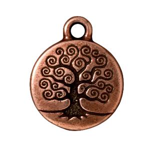 Buy Tree of life charm metal antique copper plated 18mm (1)