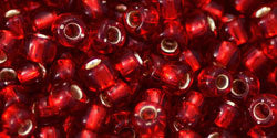 cc25c - Toho beads 6/0 silver-lined ruby (10g)