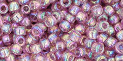 cc166 - Toho beads 8/0 transparent rainbow light amethyst (10g)