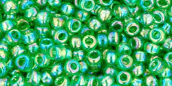 cc167 - Toho beads 8/0 transparent rainbow peridot (10g)