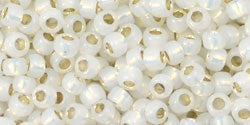 Buy cc2100 - toho beads 8/0 silver-lined milky white (10g)