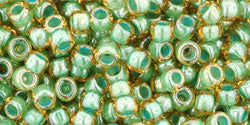 cc380 - Toho beads 8/0 topaz/mint julep lined (10g)