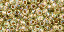 cc998 - toho beads 8/0 gold-lined rainbow light jonquil (10g)