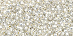 cc2100 - Toho beads 15/0 silver-lined milky white (5g)