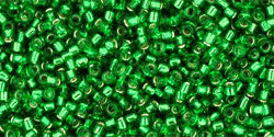 cc27b - Toho beads 15/0 silver-lined grass green (5g)