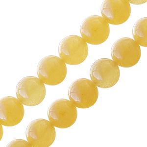 Yellow jade round beads 10mm strand (1)