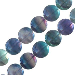 Buy Rainbow fluorite round beads 10mm strand (1)