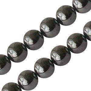 Hematite round beads 10mm strand