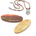 Pendant Oval Natural Amazonite Brown - 35x15x3.5mm - Hole: 1.5mm (1)