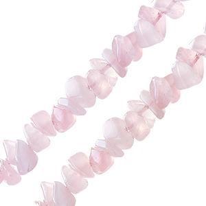 Rose quartz chips 6mm bead strand (1)