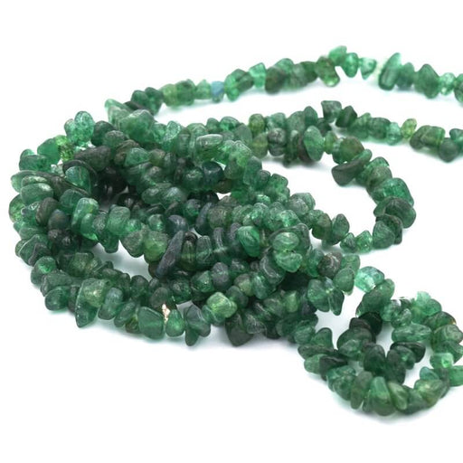 Green Jade Chips Beads 5-8mm - hole: 0.6mm (15g-40cm)