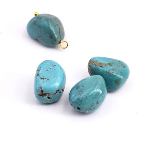 Turquoise Stabilized Nuggets Beads 12x16mm (4)