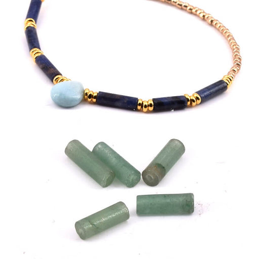 Buy Cylinder Beads Green Aventurine 10x3mm - Hole: 0.8mm (5)