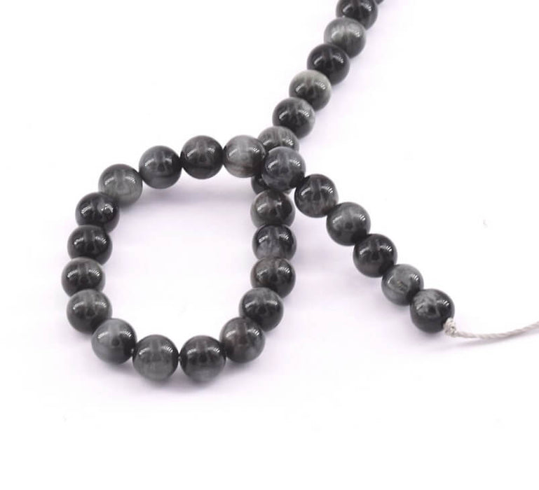 Eagle Eye Quartz Round Beads 6mm - thread 19cm (1)