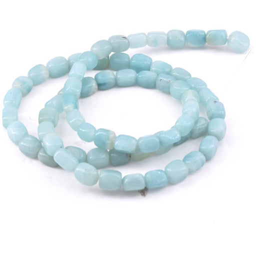 Buy Rounded Square Beads Amazonite 5x6mm (1 strand - 40cm)