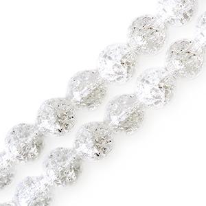 Buy Crackled crystal quartz round beads 8mm strand (1)