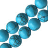 Reconstructed turquoise round beads 12mm strand (1)