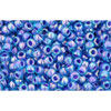 cc1837 - Toho beads 11/0 rainbow aqua/ opaque purple (10g)